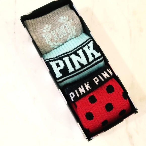 Chaussettes Victoria's Secret PINK - Lot De 2 Paires, Taille Unique, Mi-mollet/hautes